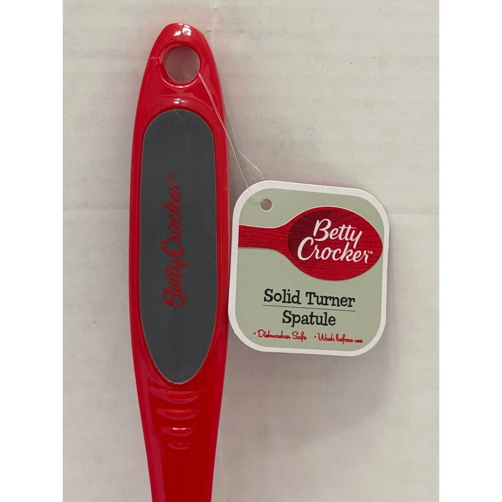Betty Crocker Red Solid Turner Spatula Nylon Kitchen Tool 95063 NEW